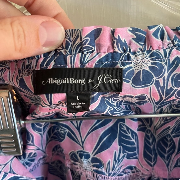 J. Crew Blue and Pink Floral Button Down Shirt - Picture 2 of 6